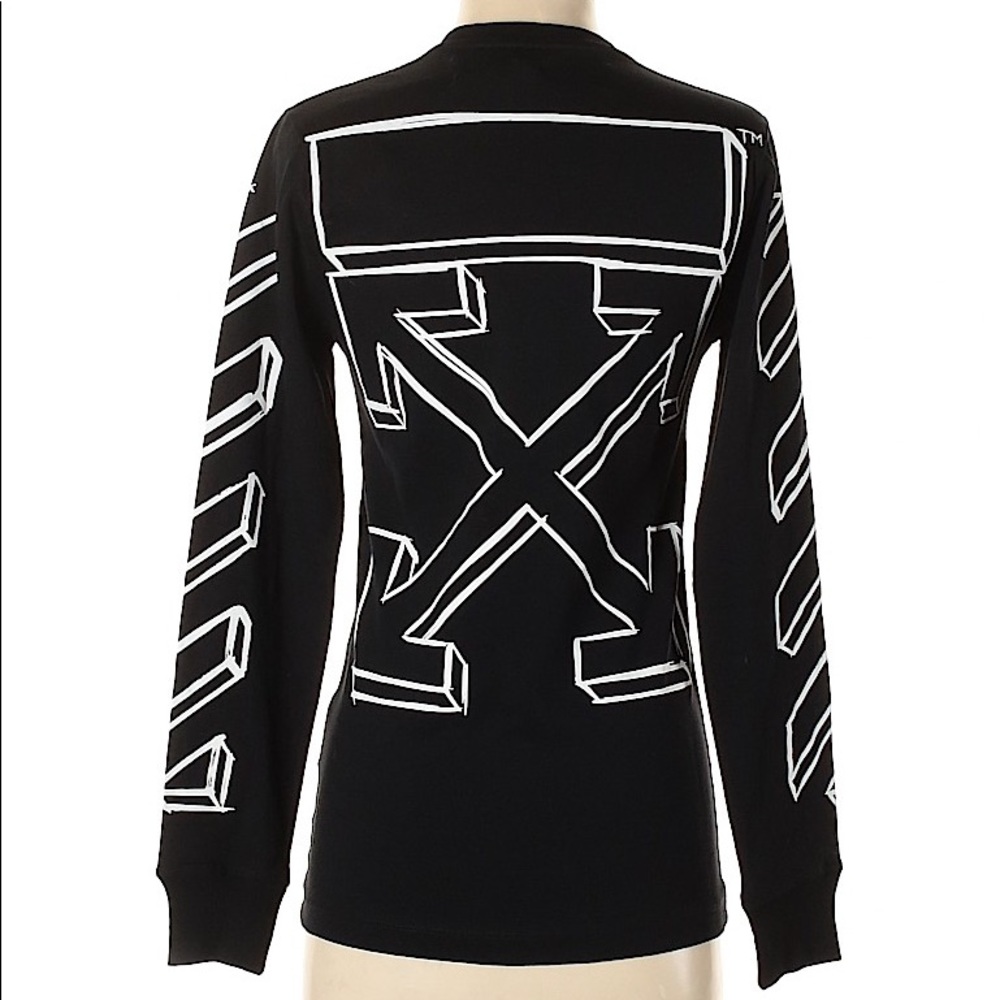 Off_White Diag Arrow Long Sleeve T